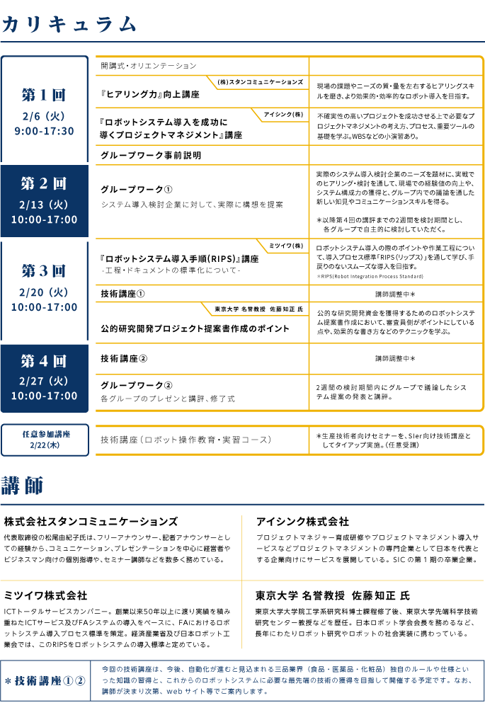 SIerとしての底力をUP!
  ロボット システムインテグレータ 養成講座 3ページ目
  